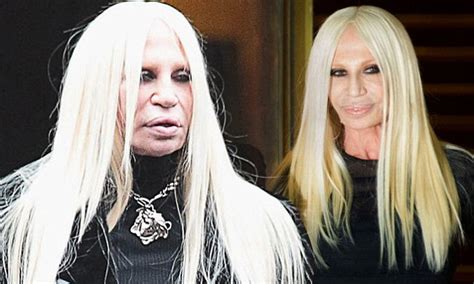 why does donatella versace look like that|donatella versace without make up.